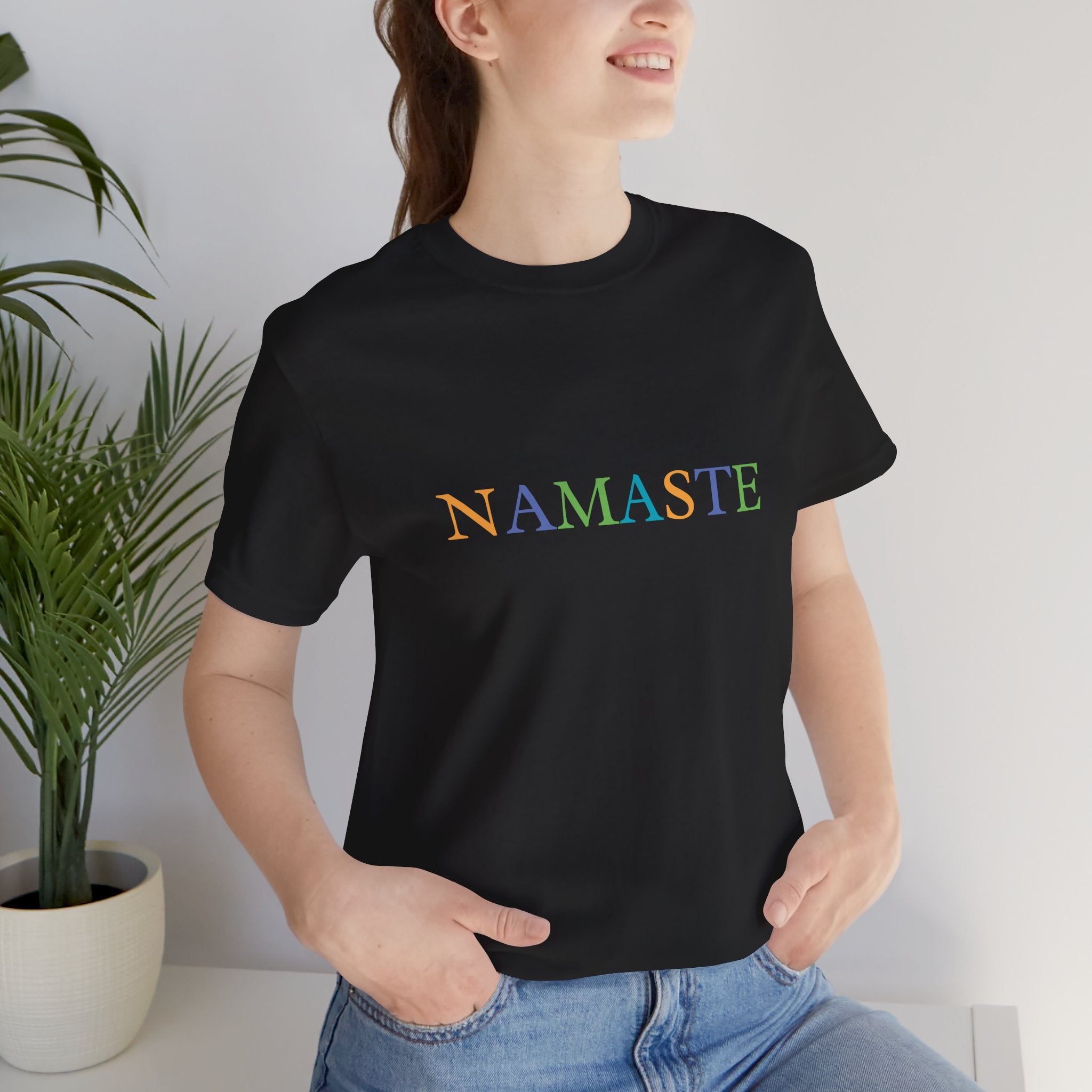Tramunquiero NAMASTE Unisex T-Shirt with Crew Neckline